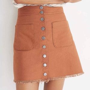 Madewell Front Closure Button up Skirt